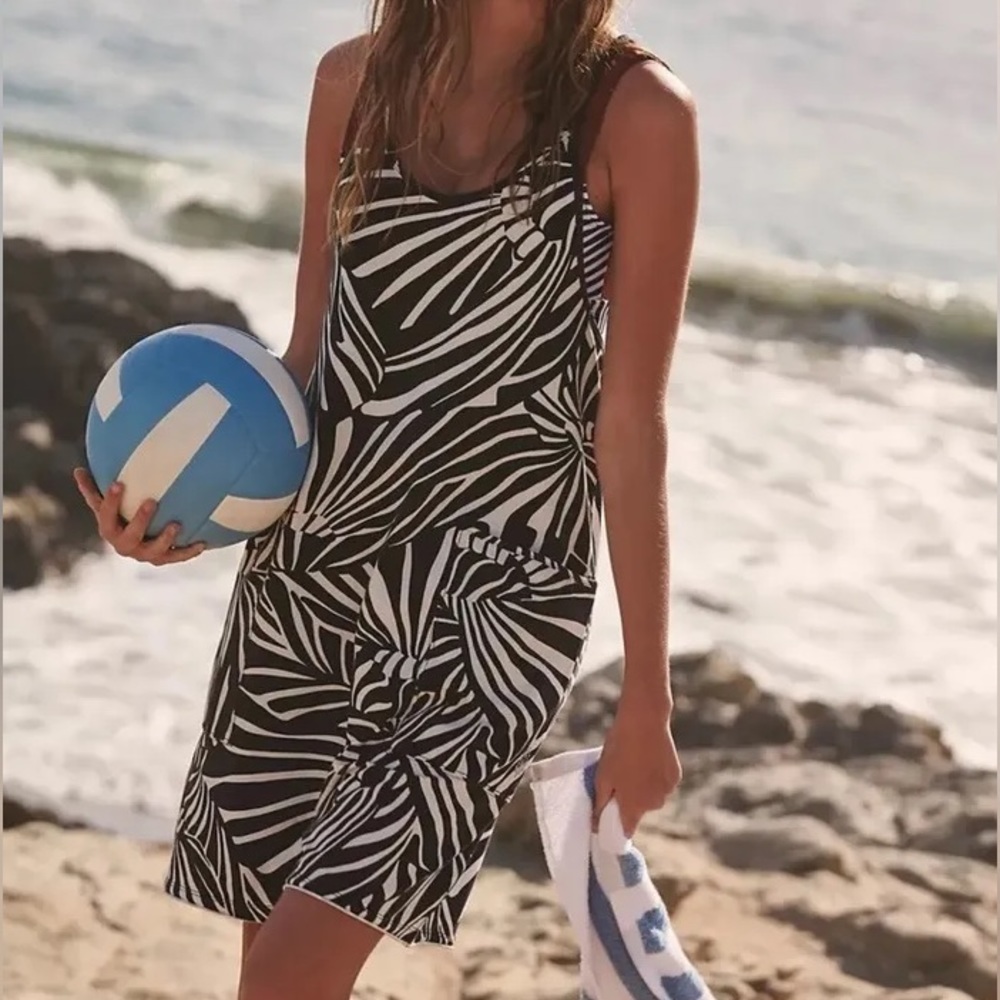 Free People FP Movement Zebra Print Hot Shot Romper Small